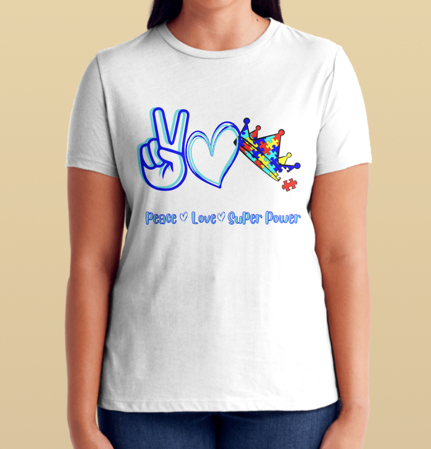 Love Peace & Super Power unisex t-shirt youth/adult
