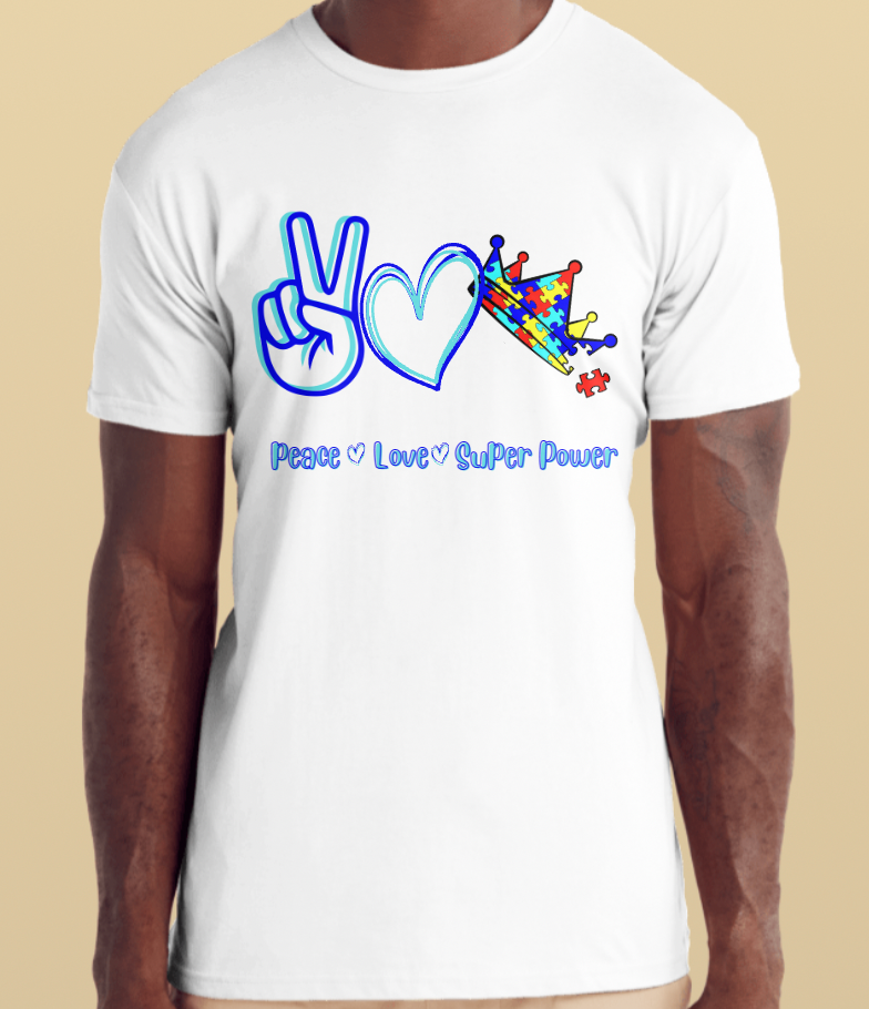 Love Peace & Super Power unisex t-shirt youth/adult